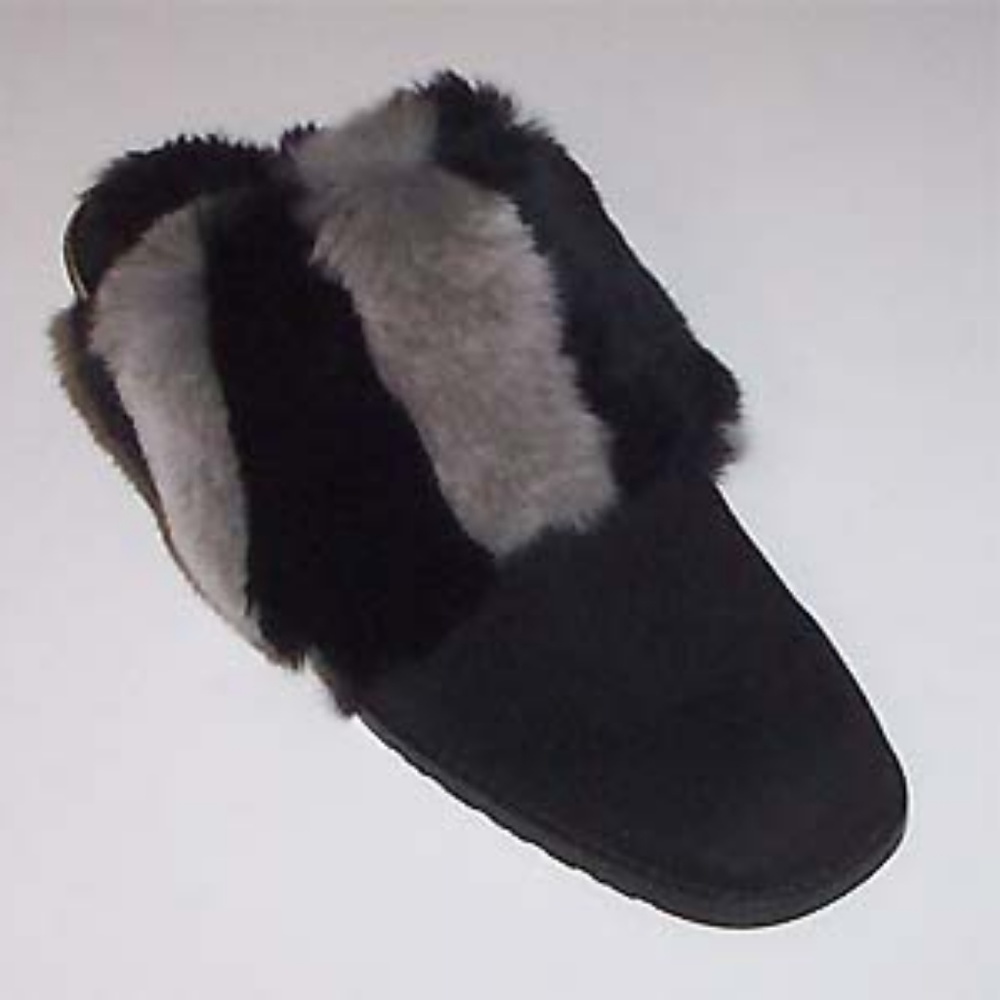 Stuart Weitzman black Furgetit rabbit fur slide 7
